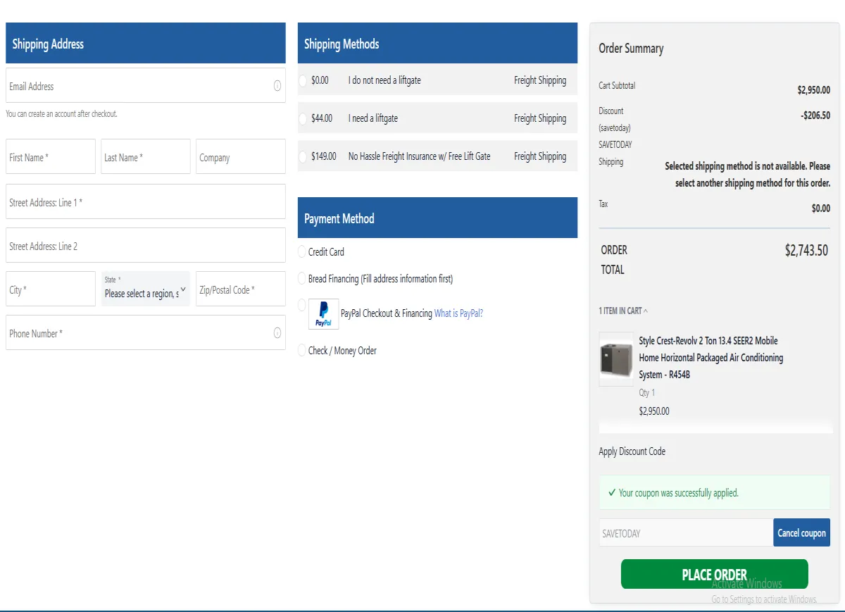 Proof screenshot for SAVETODAY