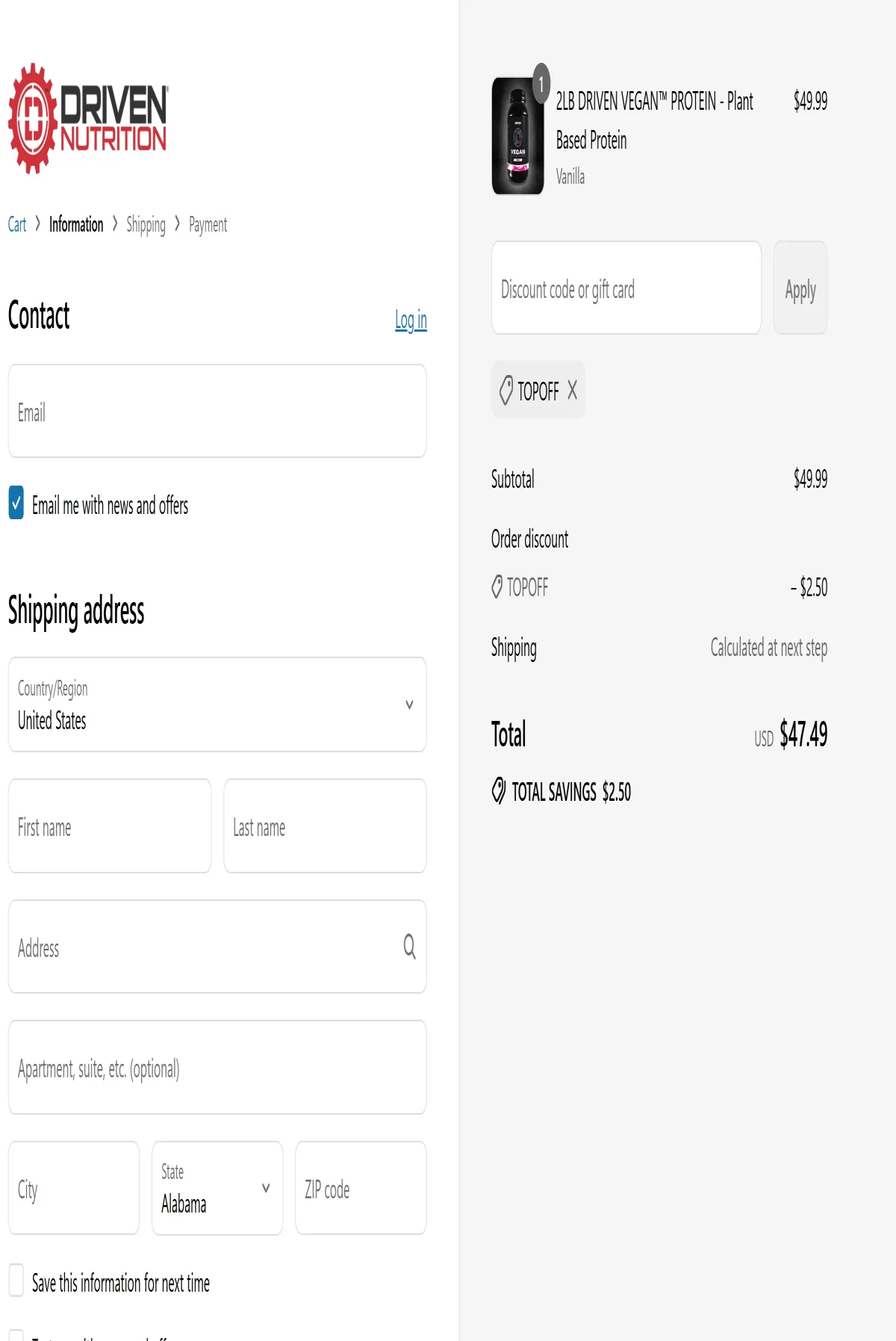 Proof screenshot for TOPOFF