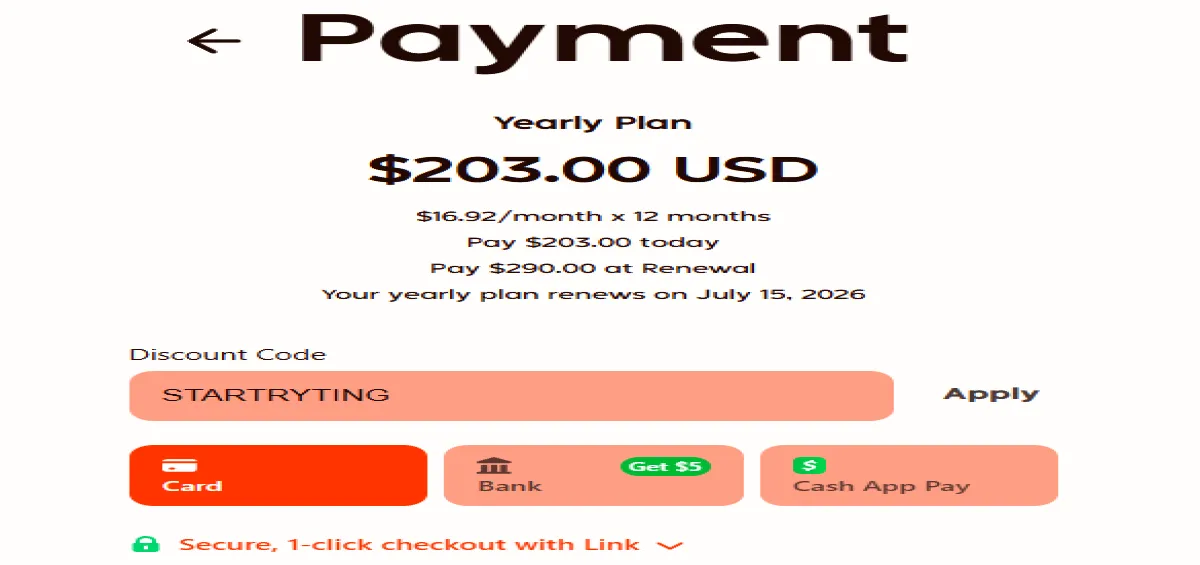 Proof screenshot for STARTRYTING