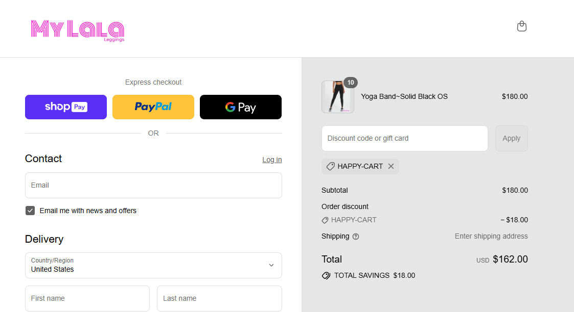 Proof screenshot for HAPPY-CART