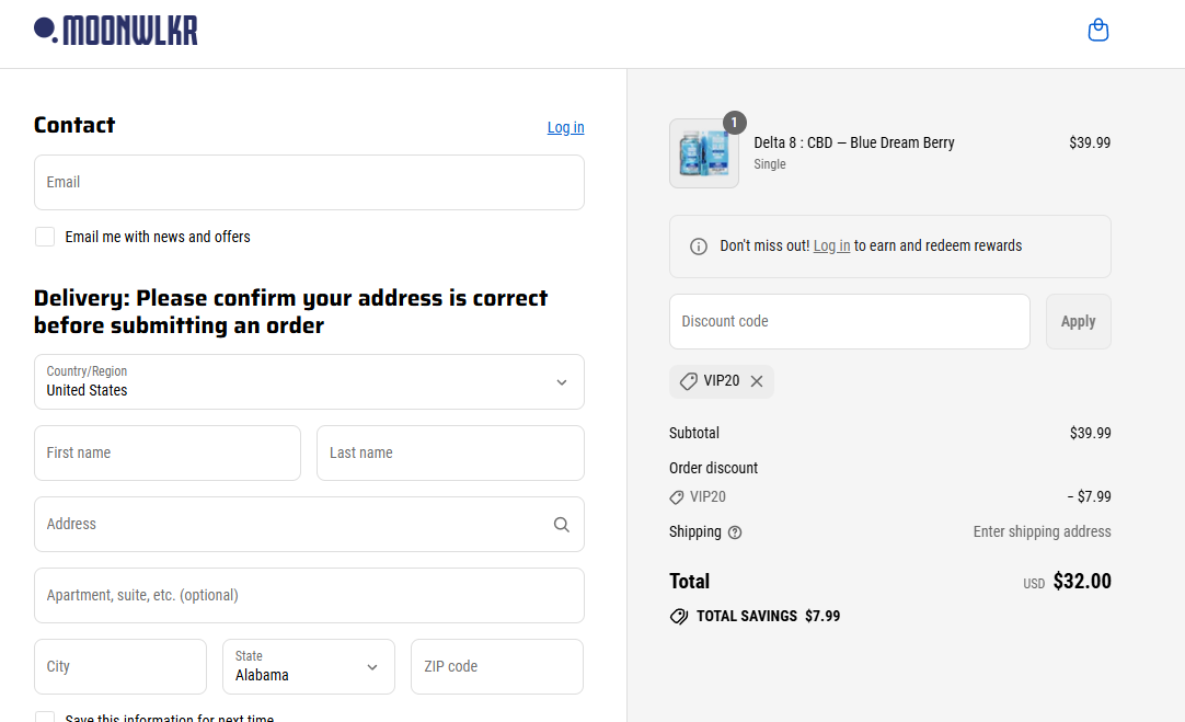 Proof screenshot for VIP20