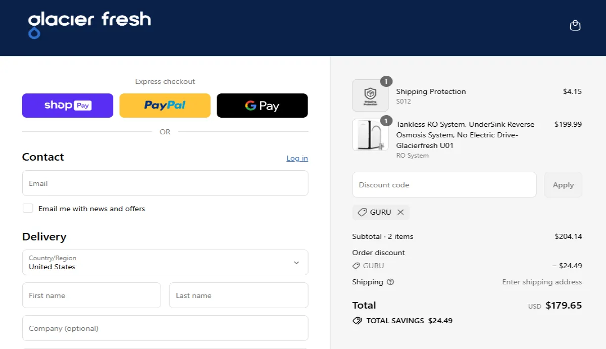 Proof screenshot for GURU
