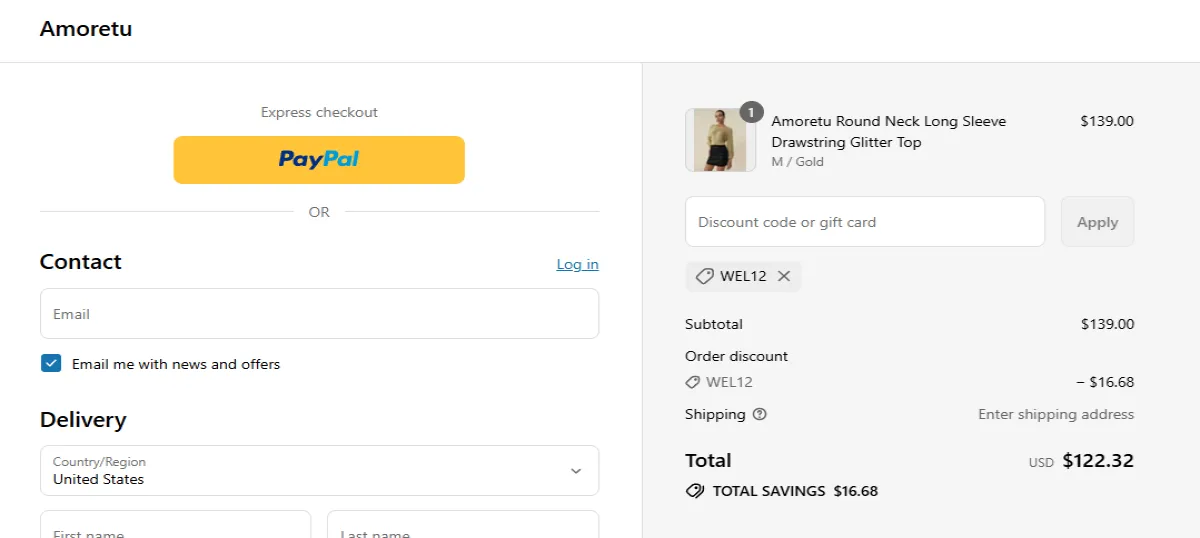Proof screenshot for WEL12