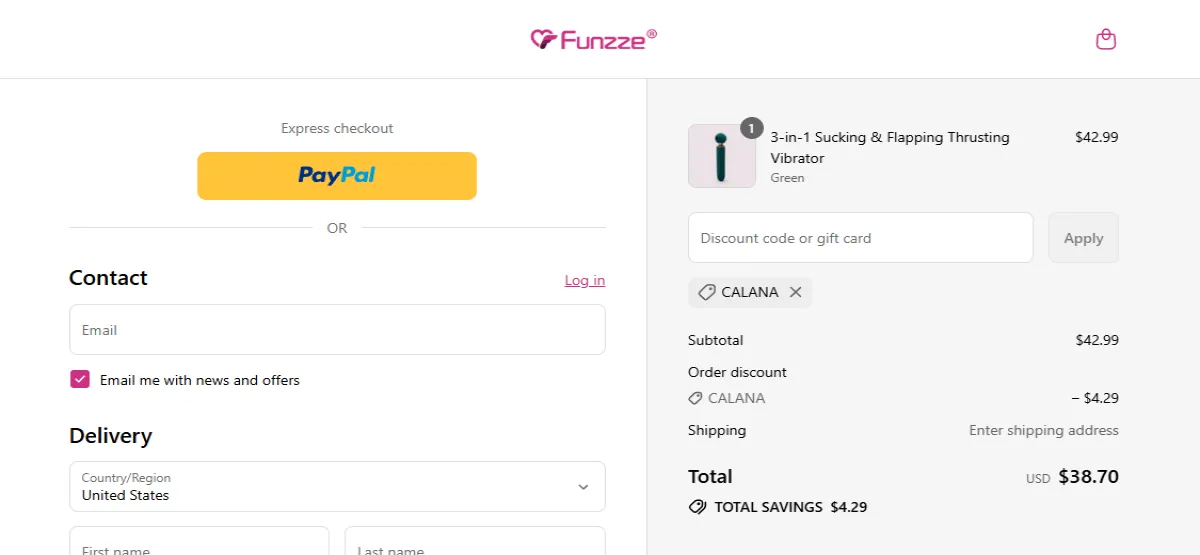 Proof screenshot for CALANA