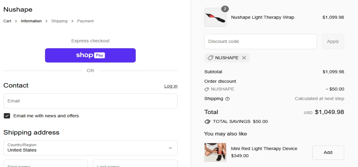 Proof screenshot for NUSHAPE