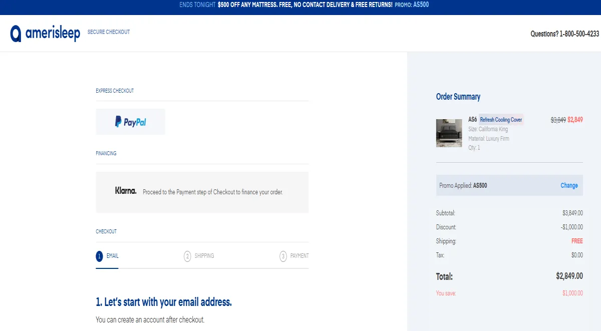 Proof screenshot for AS500