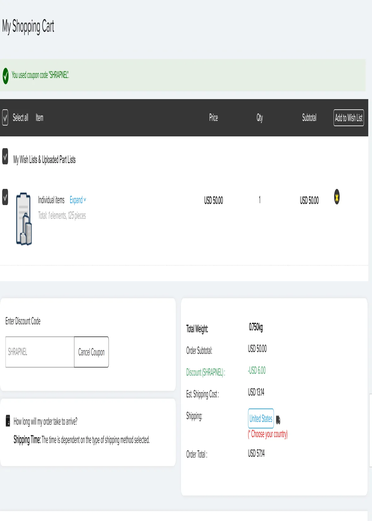 Proof screenshot for SHRAPNEL