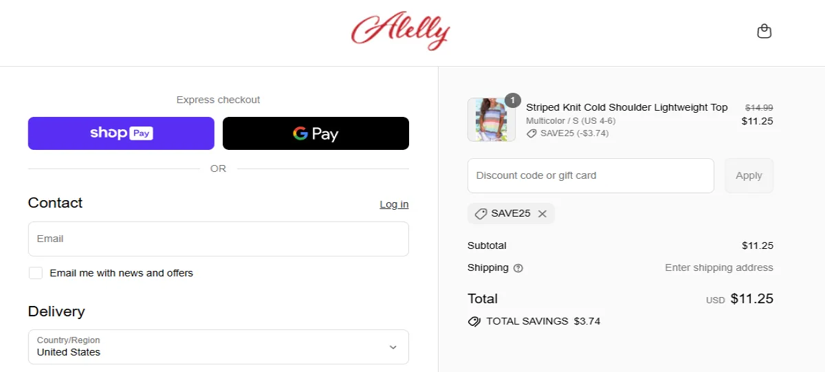 Proof screenshot for save25