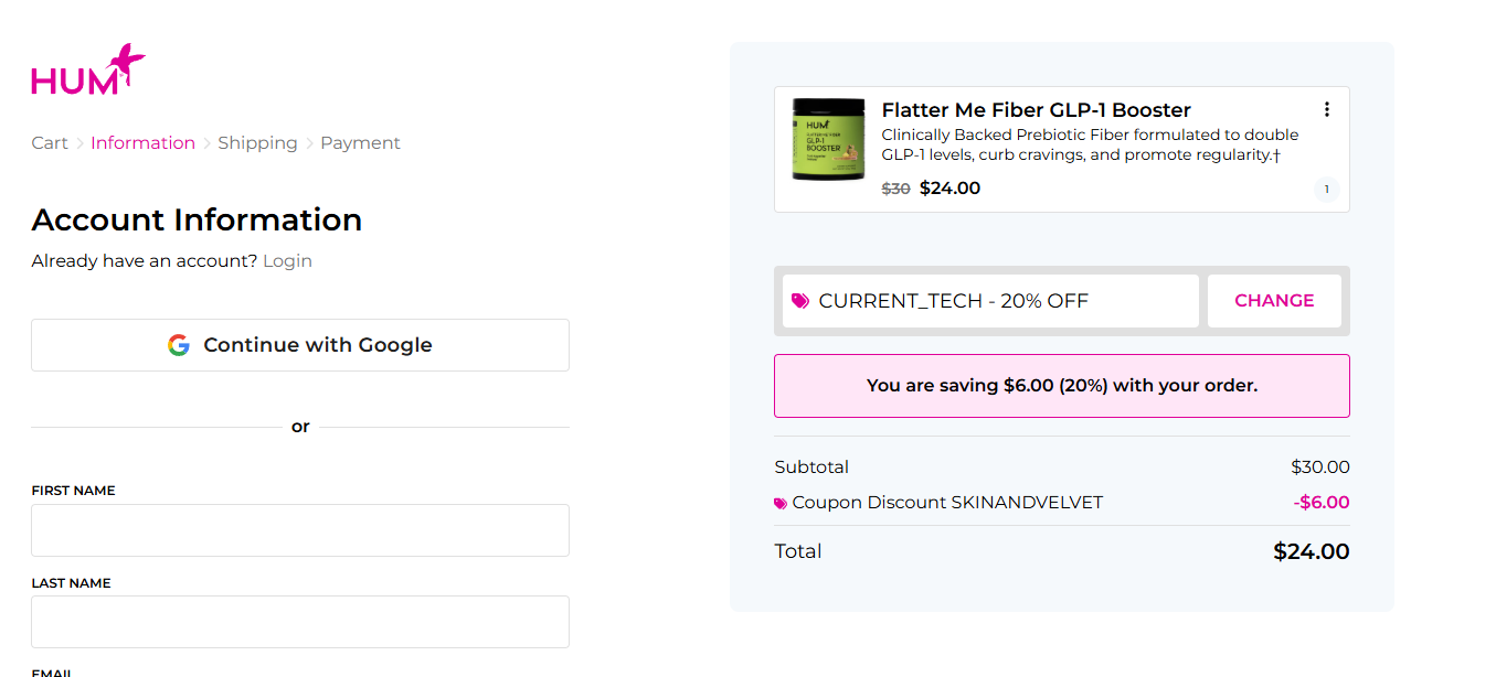Proof screenshot for SKINANDVELVET