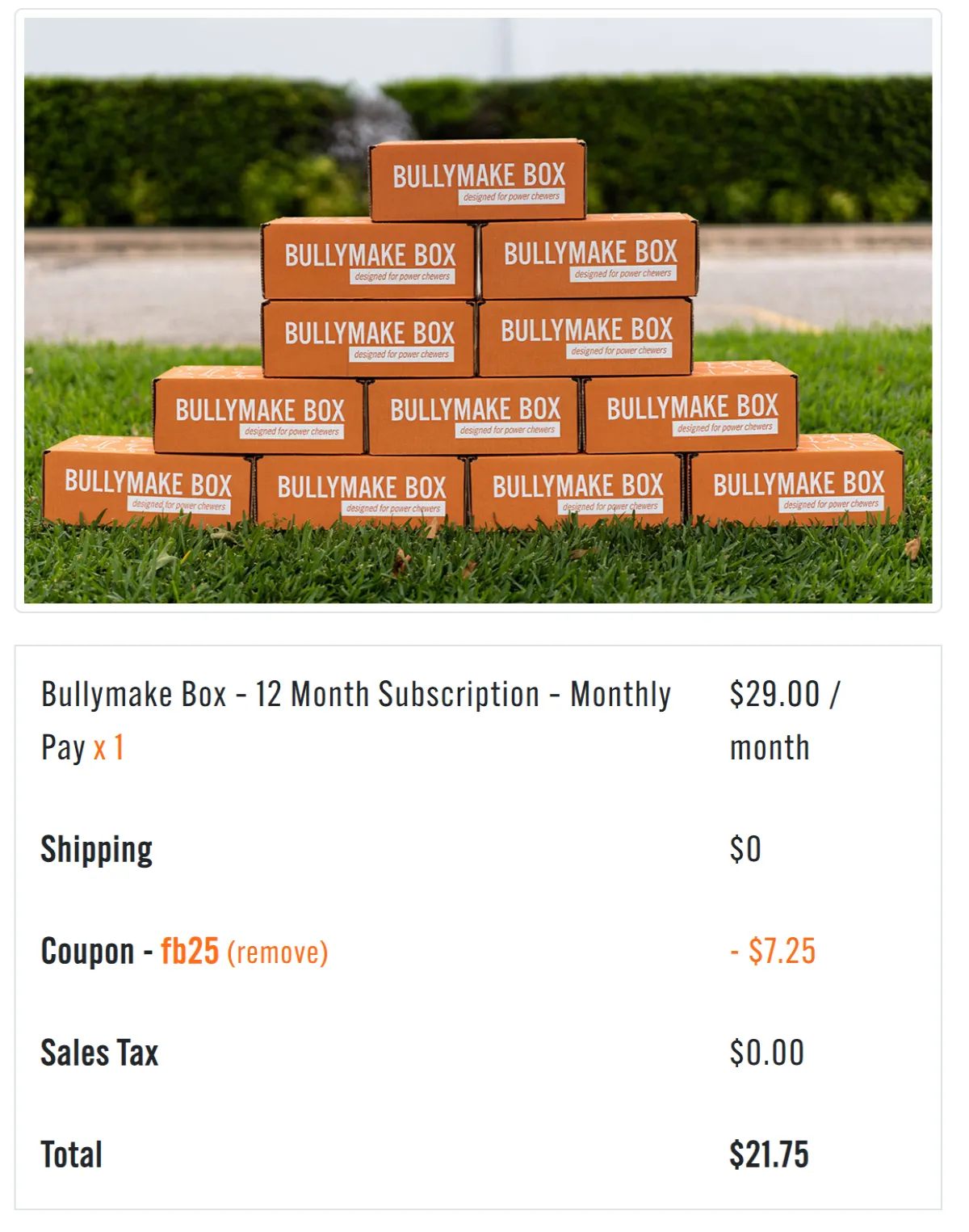 Proof screenshot for FB25