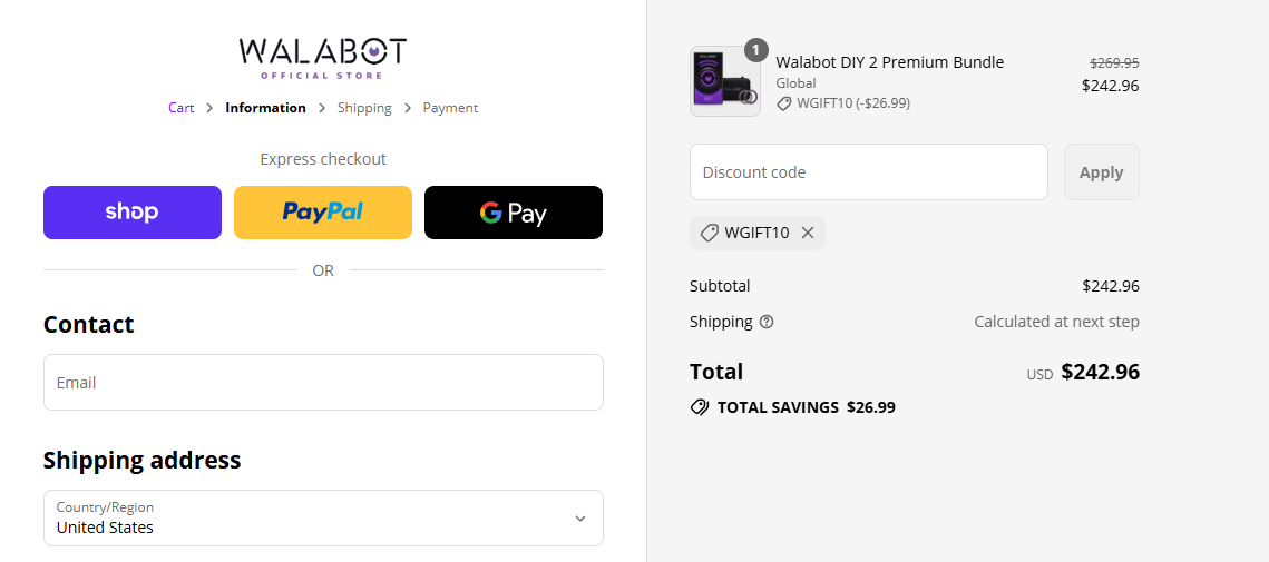 Proof screenshot for WGIFT10
