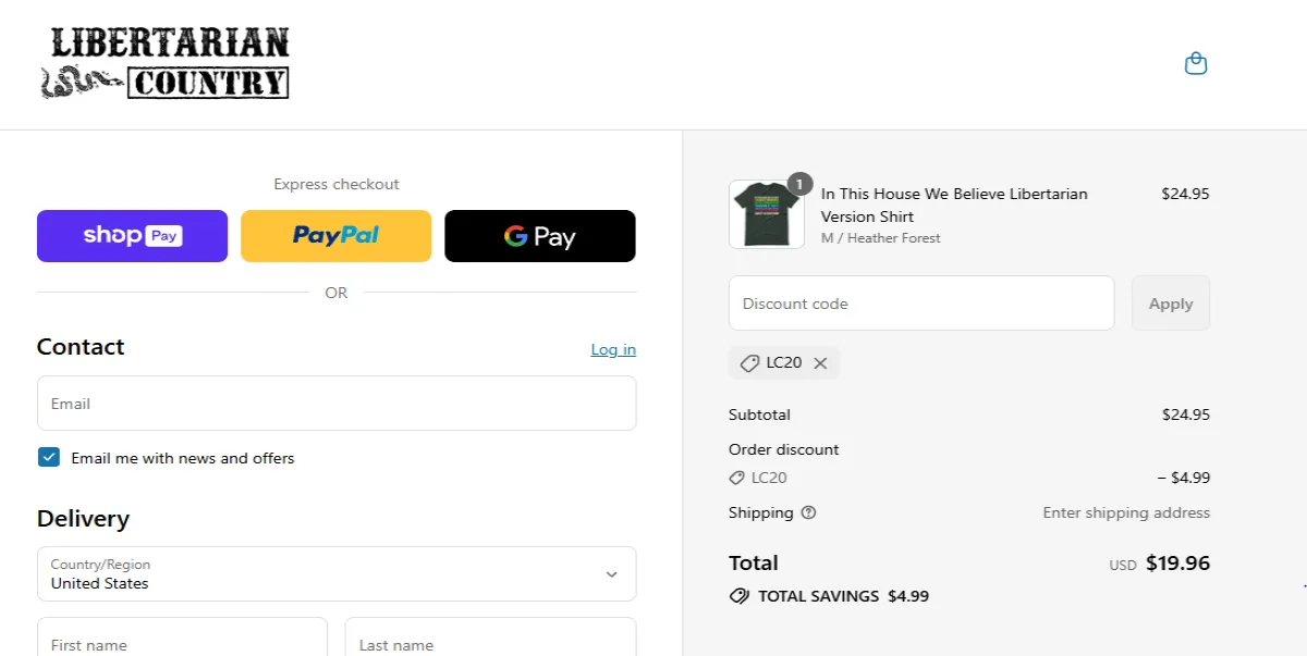 Proof screenshot for LC20