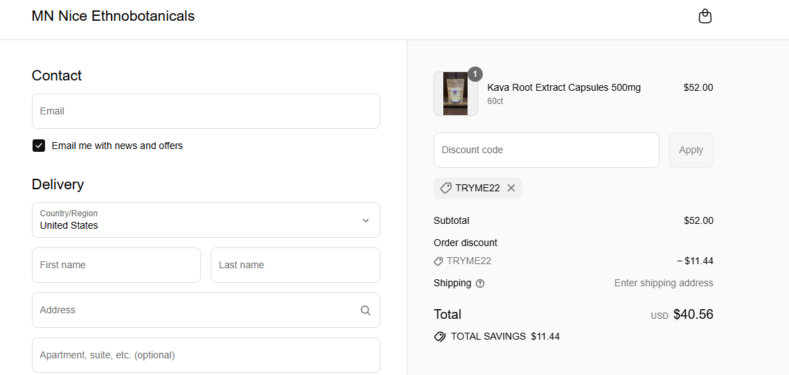Proof screenshot for TRYME22