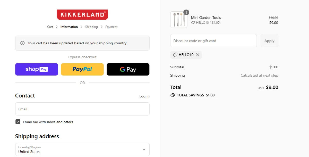 Proof screenshot for HELLO10