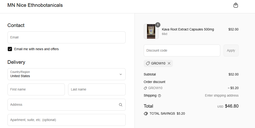 Proof screenshot for GROW10