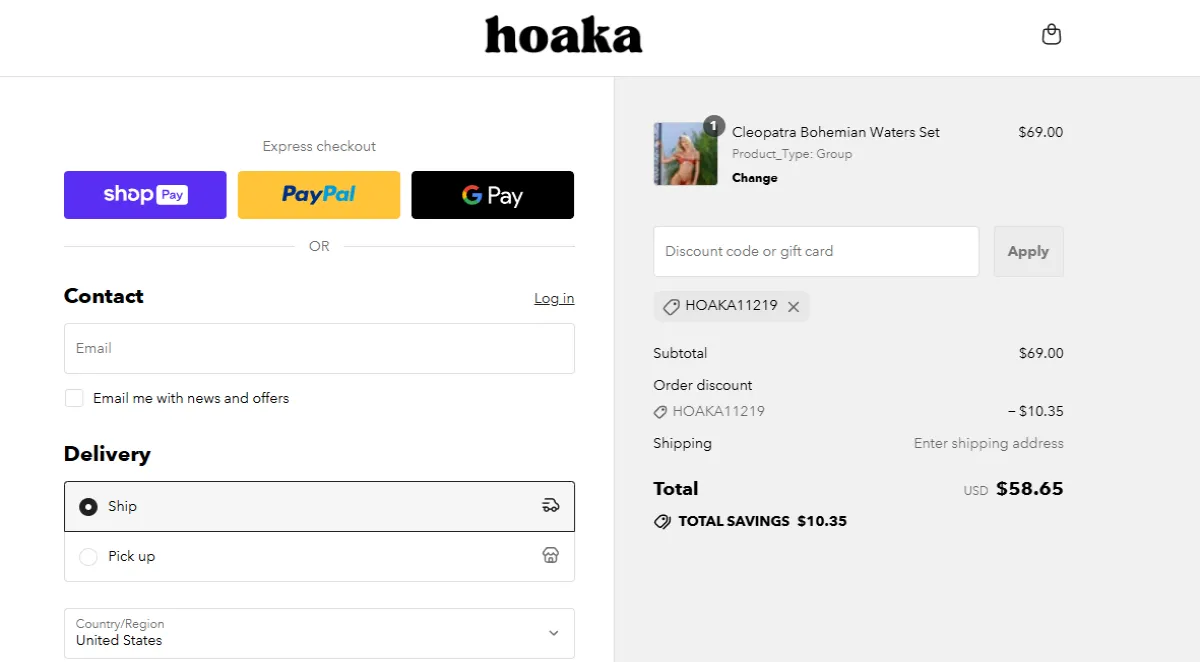 Proof screenshot for HOAKA11219