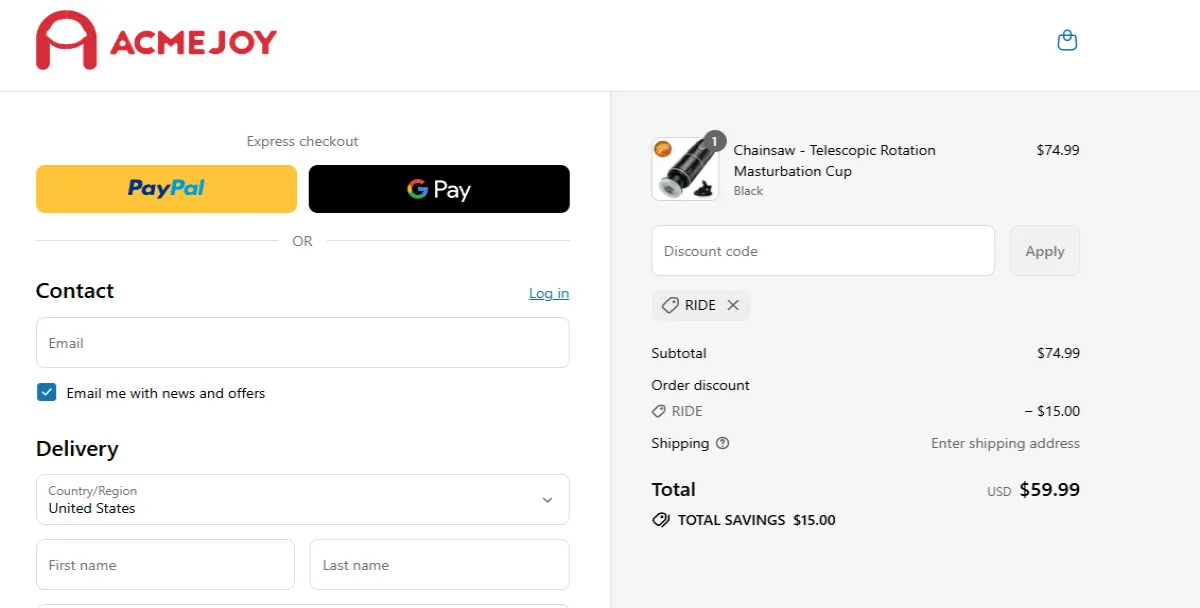 Proof screenshot for RIDE