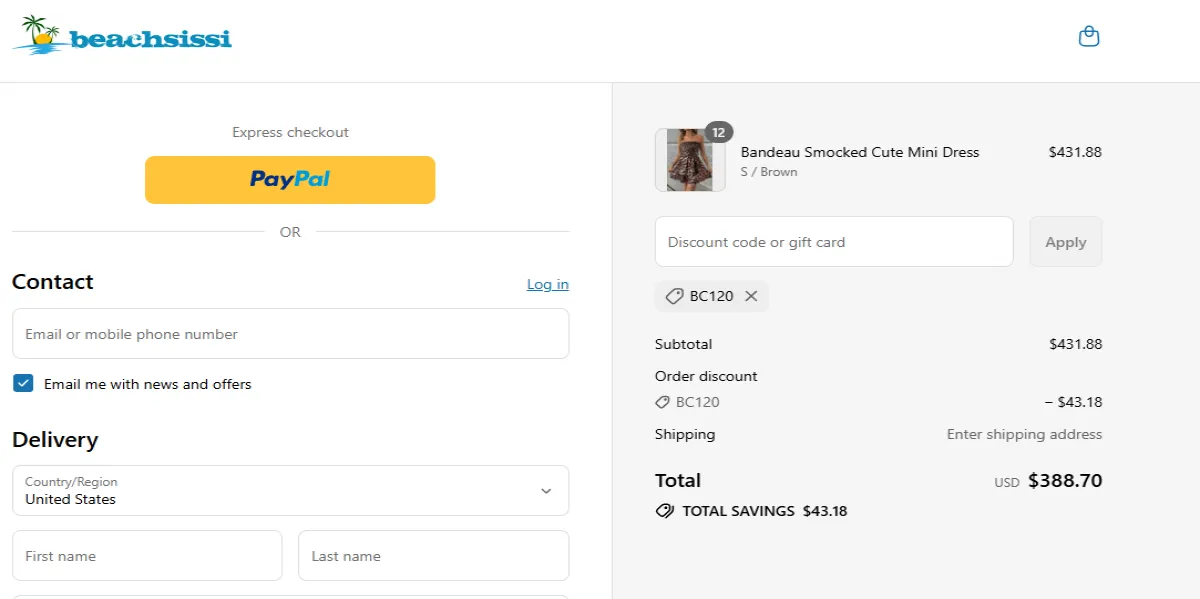 Proof screenshot for BC120