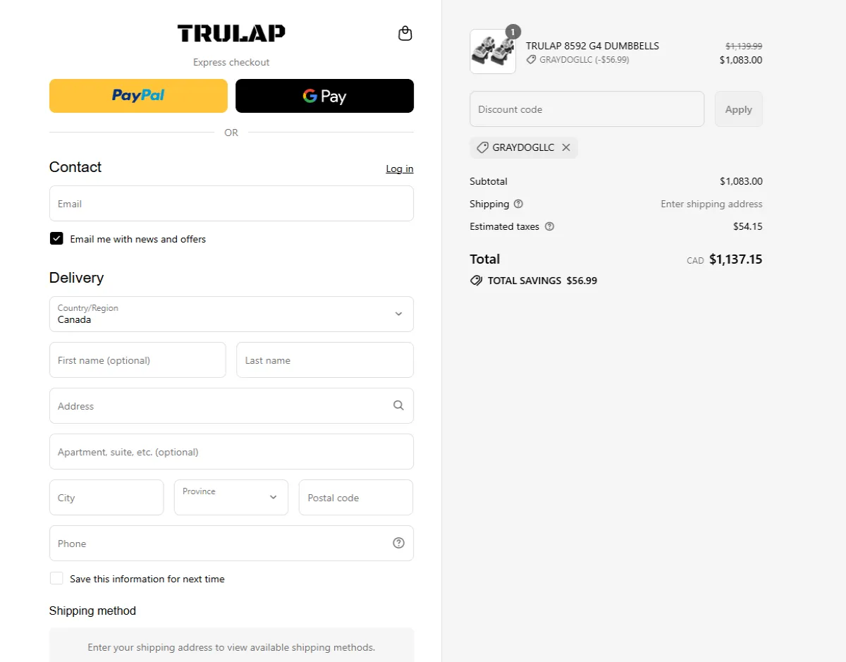 Proof screenshot for GRAYDOGLLC