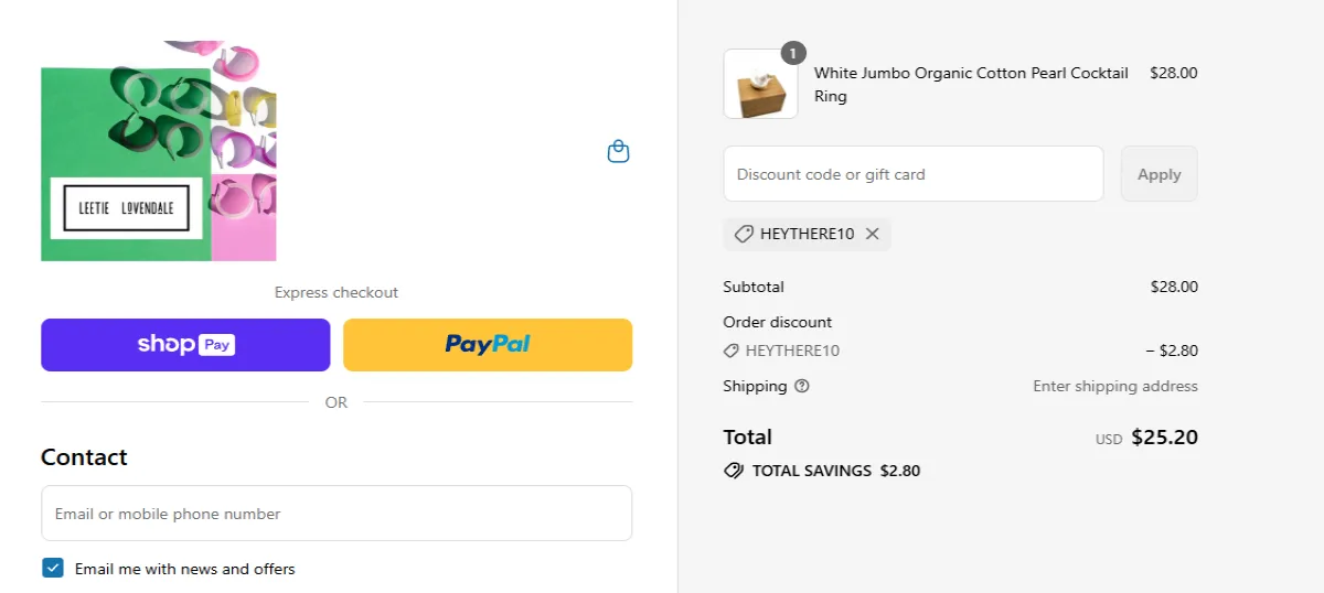 Proof screenshot for HEYTHERE10