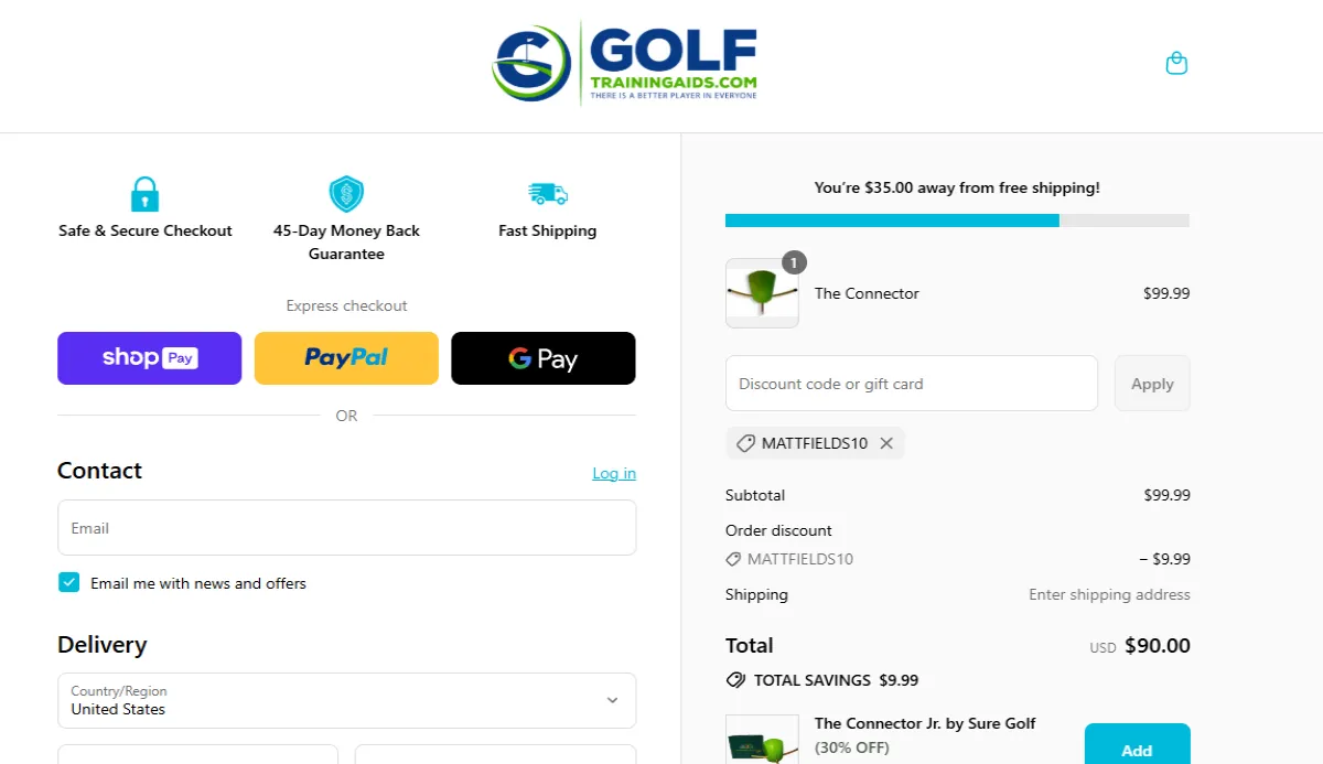 Proof screenshot for MATTFIELDS10