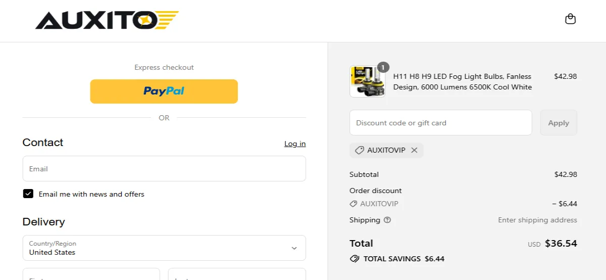 Proof screenshot for AUXITOVIP