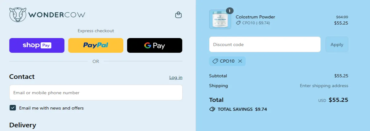 Proof screenshot for CPO10