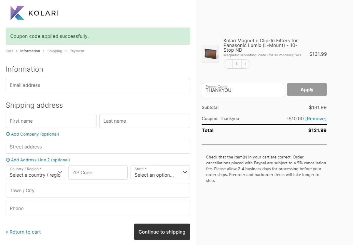 Proof screenshot for THANKYOU