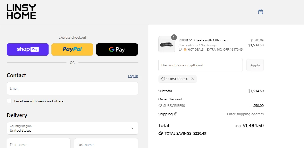 Proof screenshot for SUBSCRIBE50