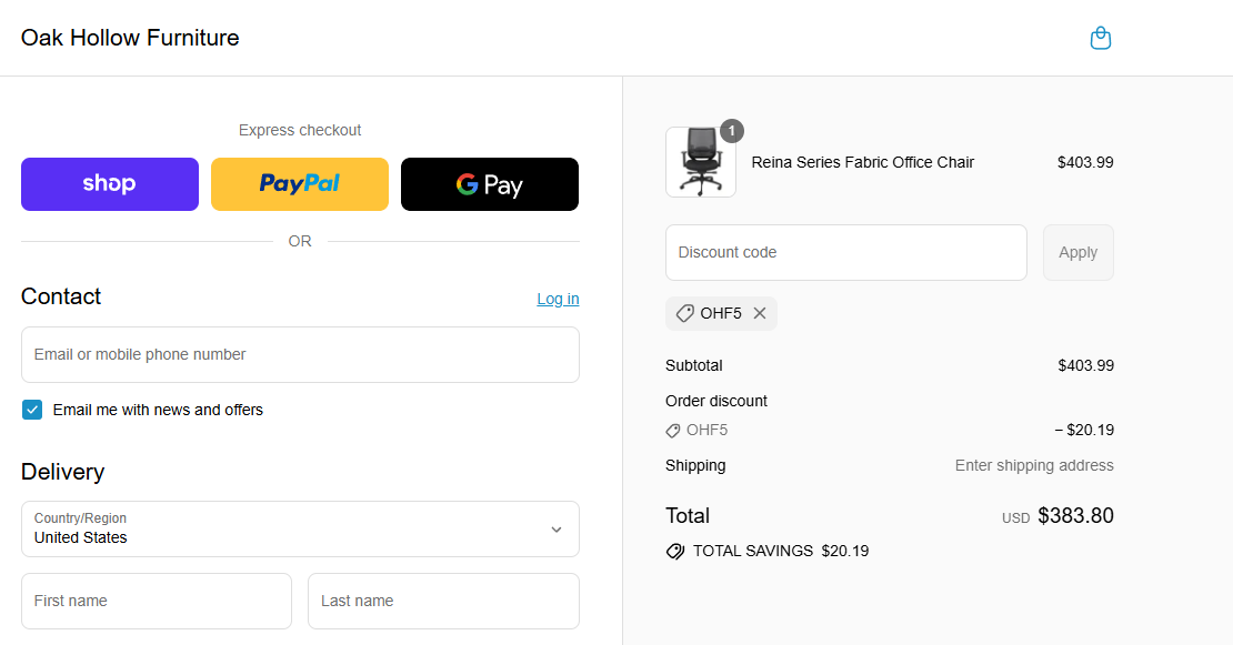 Proof screenshot for OHF5