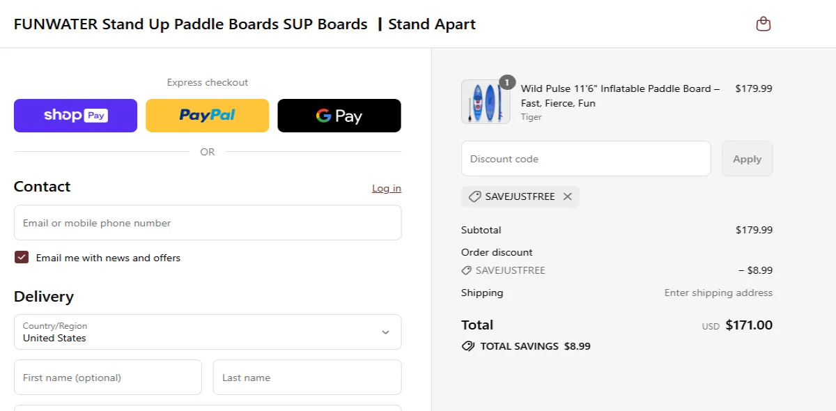Proof screenshot for savejustfree
