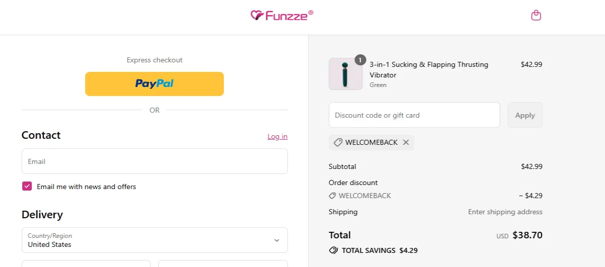 Proof screenshot for WELCOMEBACK