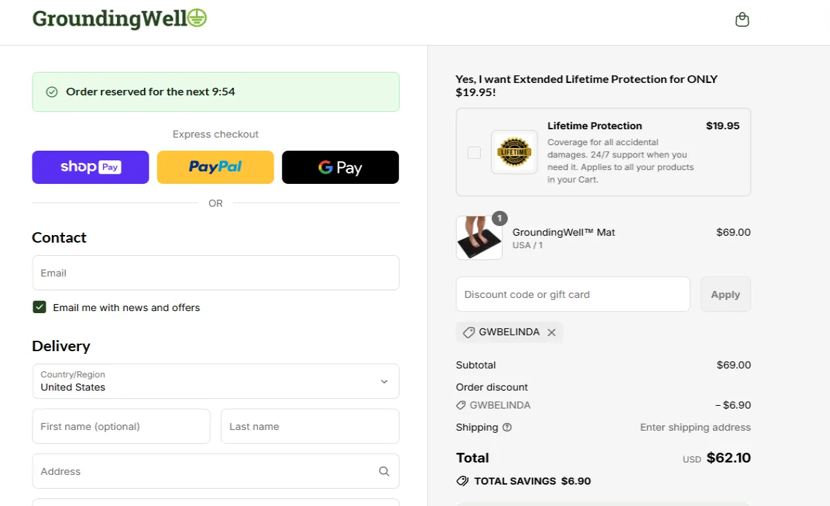 Proof screenshot for GWBELINDA