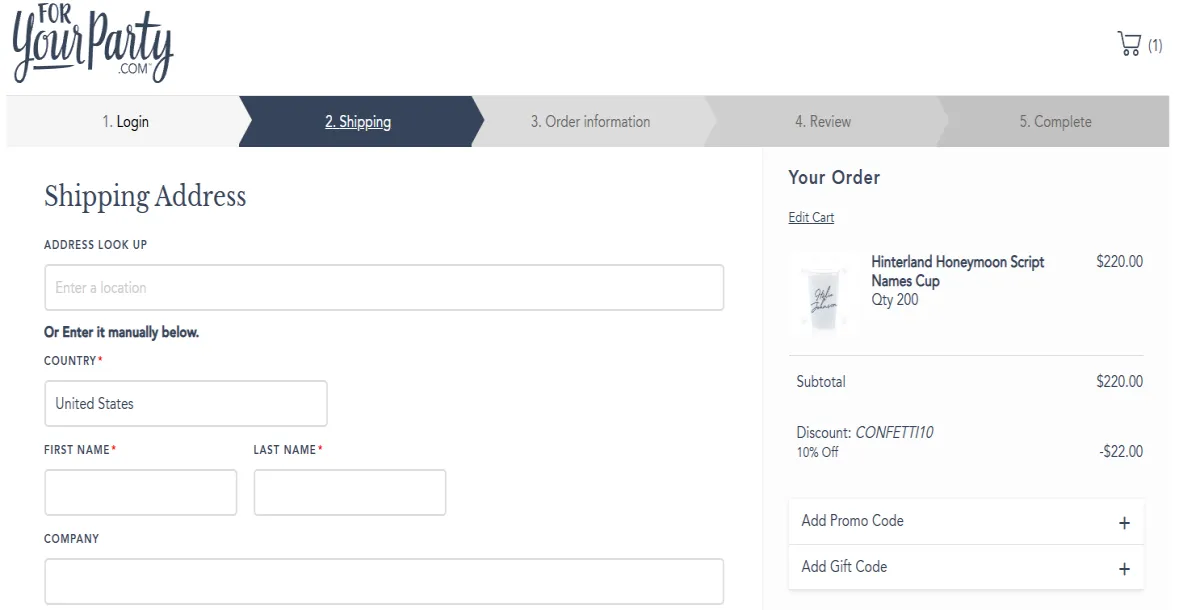 Proof screenshot for confetti10