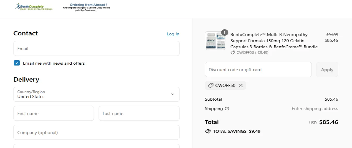 Proof screenshot for CWOFF50